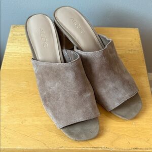 Aldo Women's Brown Suede Mules